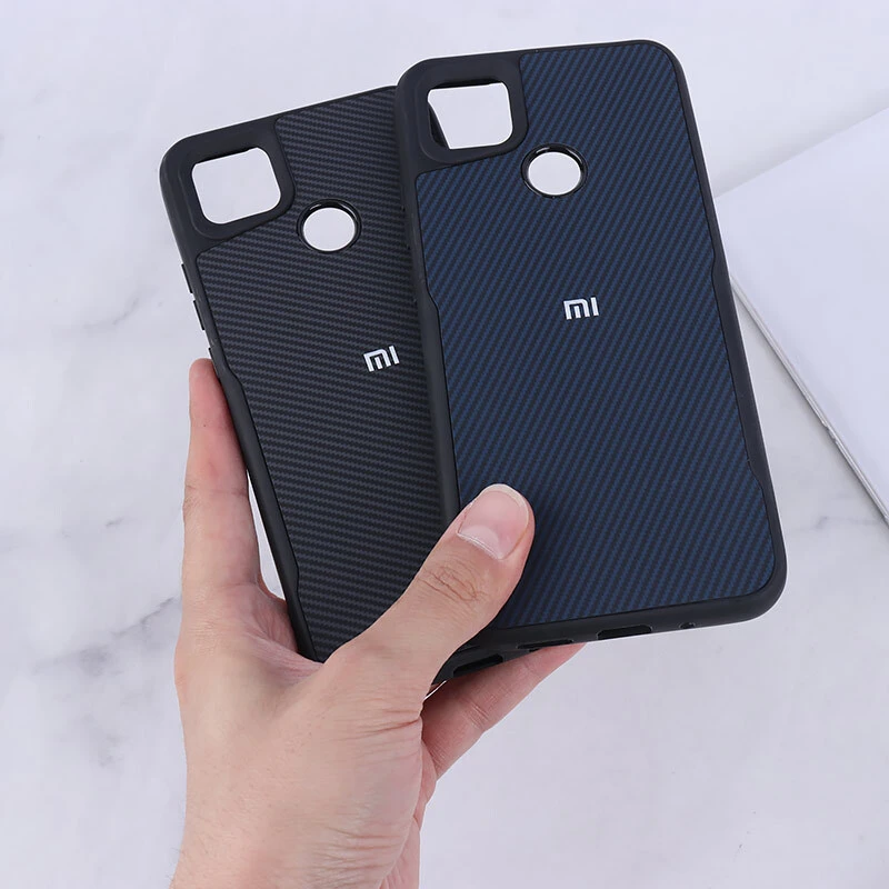 قاب سیلیکونی هاشور دار شیائومی Redmi 9C لوگو متال
