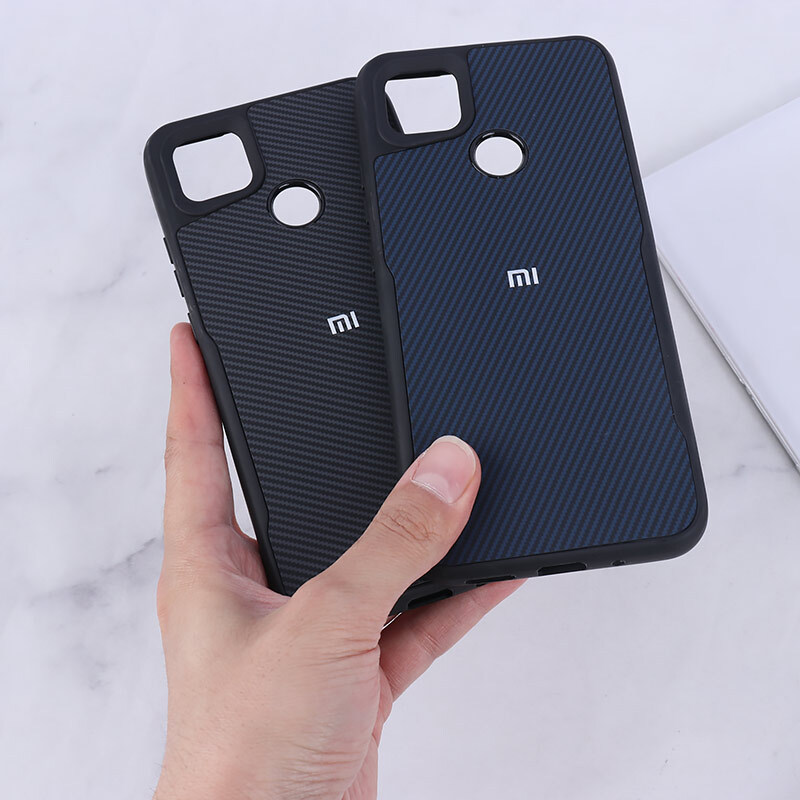 قاب سیلیکونی هاشور دار شیائومی Redmi 9C لوگو متال