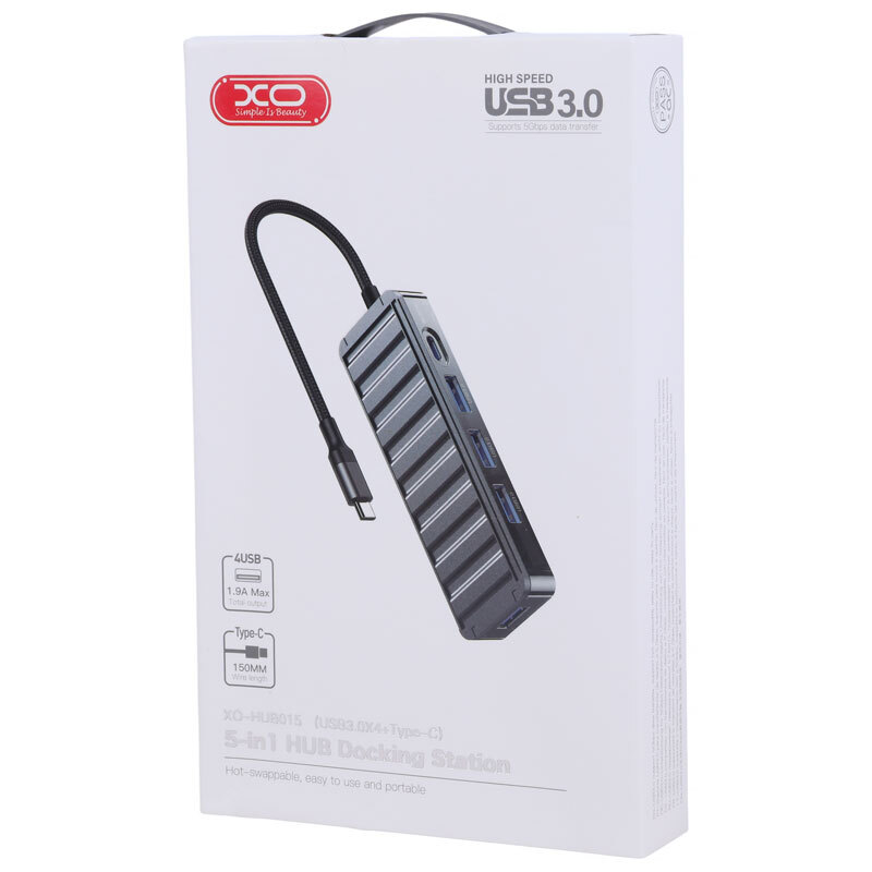 هاب 4 پورت Type-C ایکس او XO-HUB015
