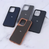 قاب سیلیکونی هاشور دار شیائومی Redmi 13C / Poco C65 لوگو متال