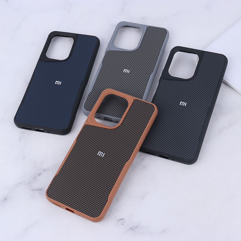 قاب سیلیکونی هاشور دار شیائومی Redmi 13C / Poco C65 لوگو متال