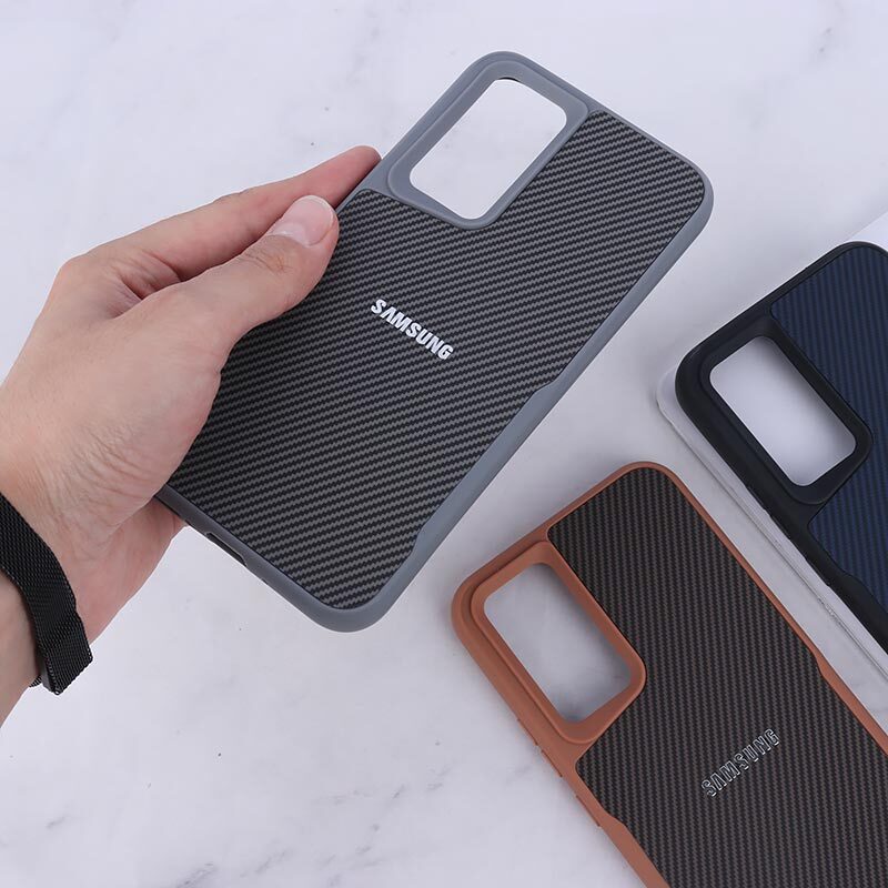 قاب سیلیکونی هاشور دار سامسونگ Galaxy A54 لوگو متال