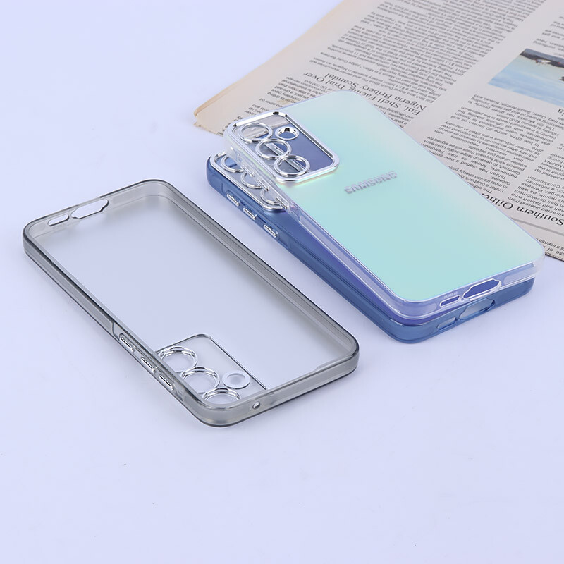 قاب PC سامسونگ Galaxy A55 براق متال محافظ لنزدار