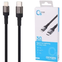 کابل تبدیل فست شارژ Oxygen LX-1 Type-C To Lightning PD 30W 1m