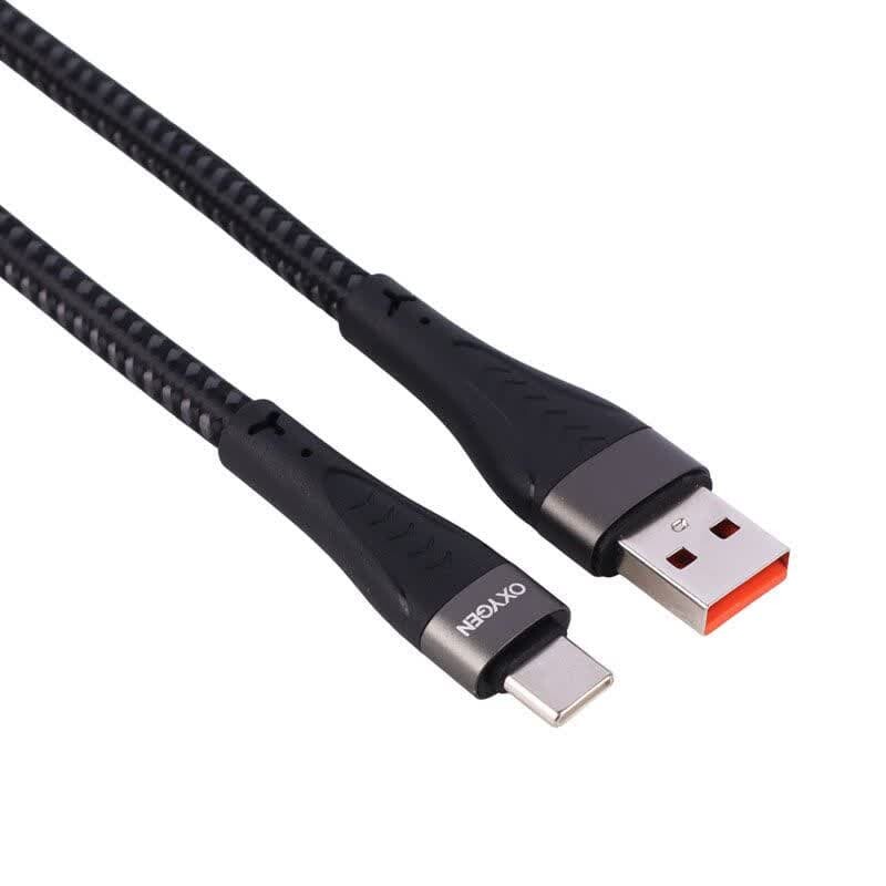 کابل تایپ سی فست شارژ Oxygen LX-3 5A 1m