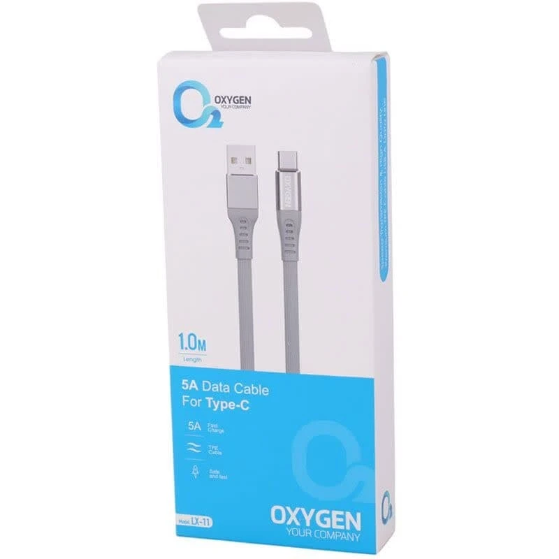 کابل تایپ سی فست شارژ Oxygen LX-11 5A 1m