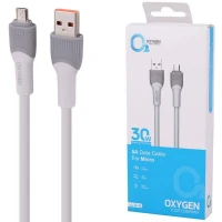 کابل میکرو یو اس بی فست شارژ Oxygen LX-14 5A 30W 1m