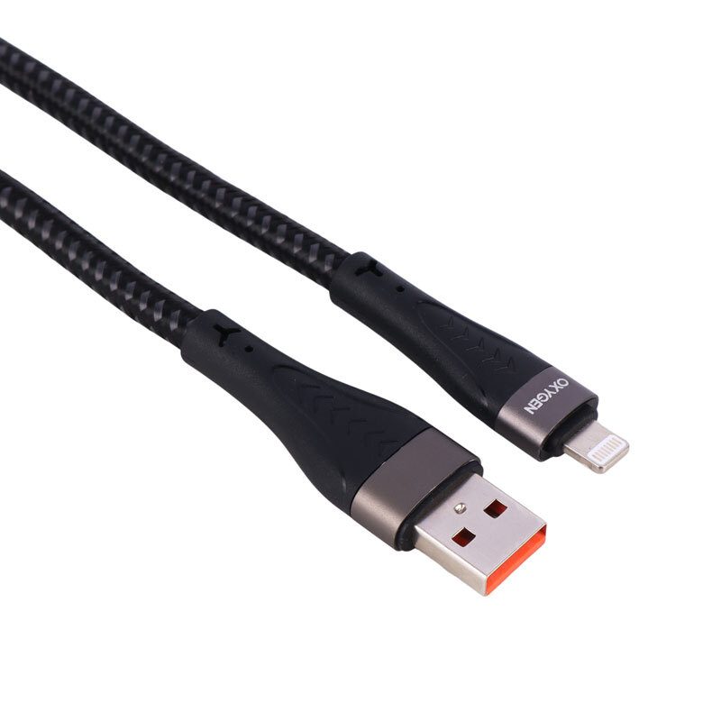 کابل آیفونی فست شارژ Oxygen LX-3 5A 1m