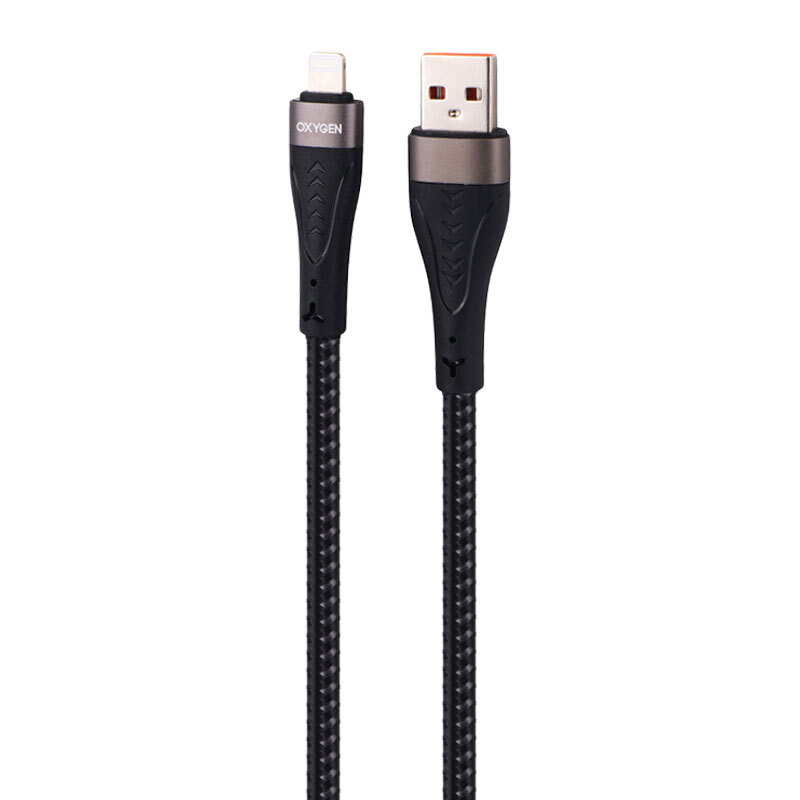 کابل آیفونی فست شارژ Oxygen LX-3 5A 1m