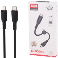 کابل تبدیل کوتاه فست شارژ XO XO-NB-Q248B Type-C to Type-C 60W 25cm