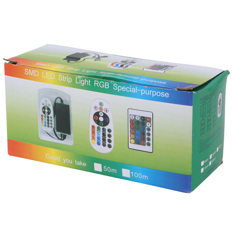 سوکت ریسه RGB طول 40 سانتی متری + ریموت کنترل