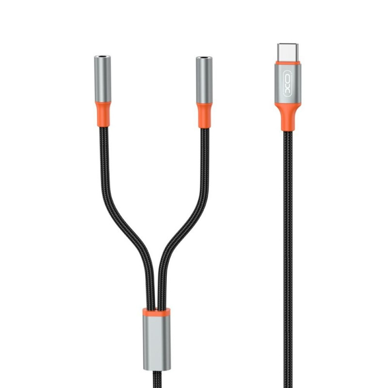 کابل 1 به 2 صدا Type-C ایکس او XO-NB-R269B 1.2m