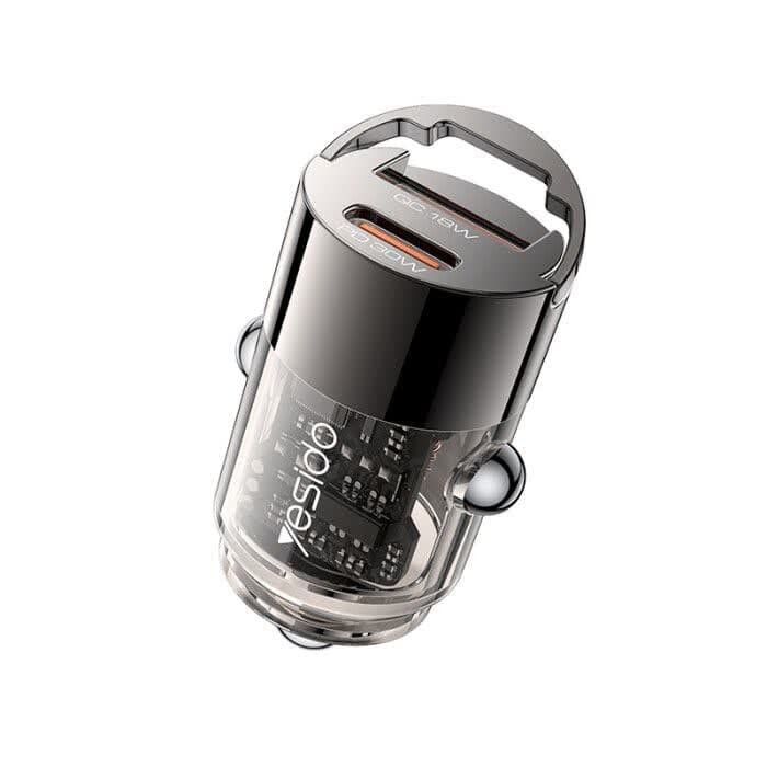 شارژر فندکی فست شارژ Yesido Y68 QC PD 3A 30W
