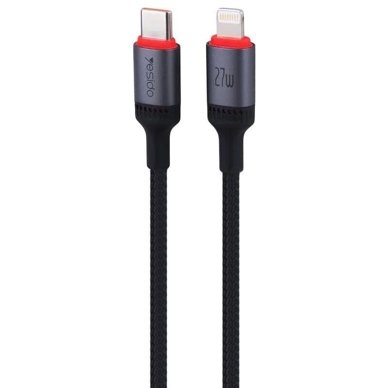 کابل تبدیل فست شارژ Yesido CA182 Type-C To Lightning 3A PD 27W 1.2m