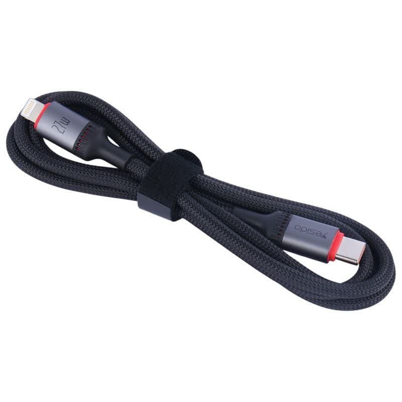 کابل تبدیل فست شارژ Yesido CA182 Type-C To Lightning 3A PD 27W 1.2m