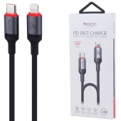 کابل تبدیل فست شارژ Yesido CA182 Type-C To Lightning 3A PD 27W 1.2m