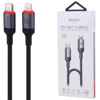 کابل تبدیل فست شارژ Yesido CA182 Type-C To Lightning 3A PD 27W 1.2m