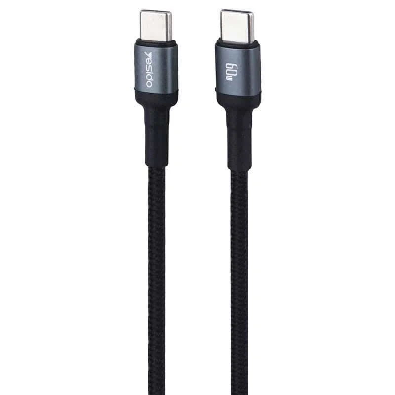 کابل تبدیل فست شارژ Yesido CA79 Type-C to Type-C 60W 2m