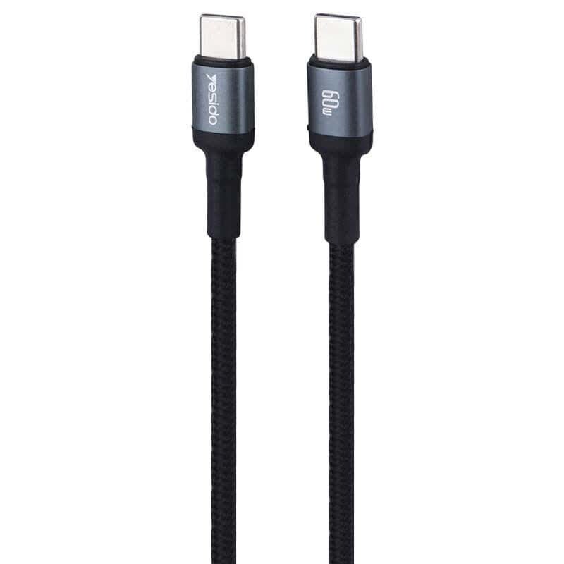 کابل تبدیل فست شارژ Yesido CA79 Type-C to Type-C 60W 2m