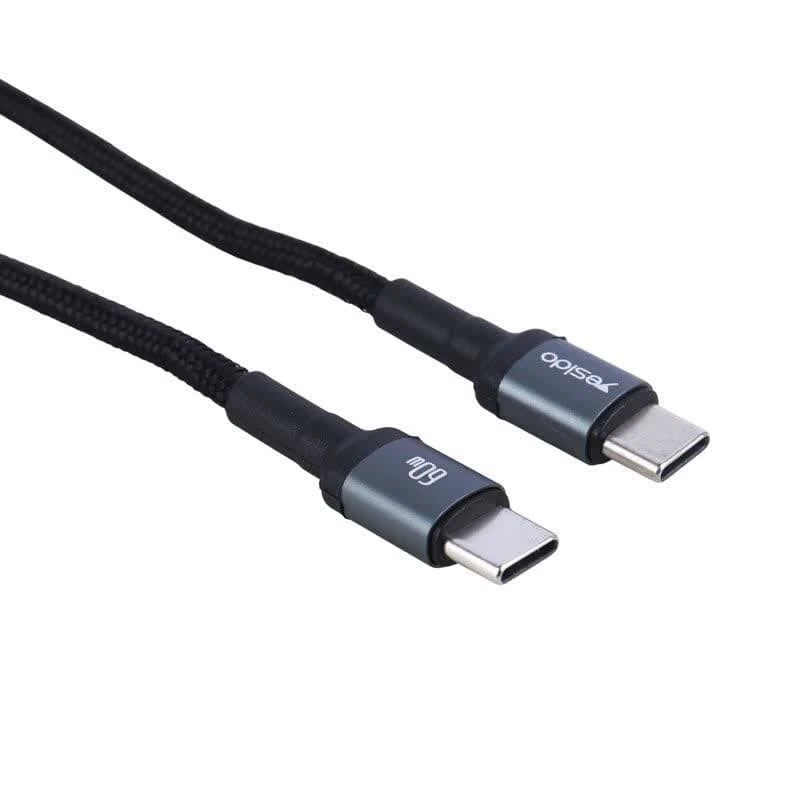 کابل تبدیل فست شارژ Yesido CA79 Type-C to Type-C 60W 2m
