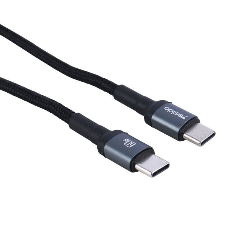 کابل تبدیل فست شارژ Yesido CA79 Type-C to Type-C 60W 2m