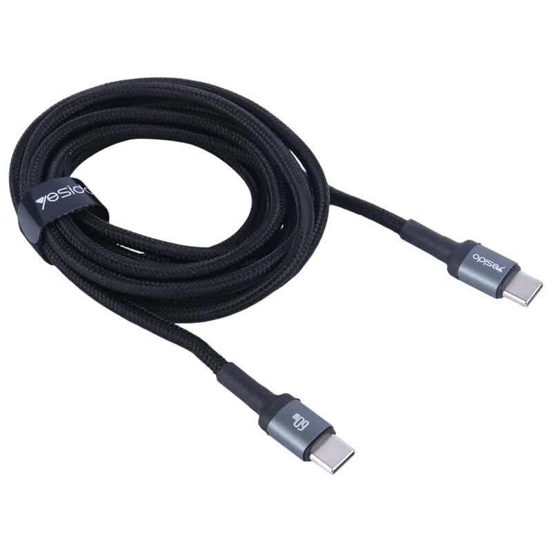 کابل تبدیل فست شارژ Yesido CA79 Type-C to Type-C 60W 2m