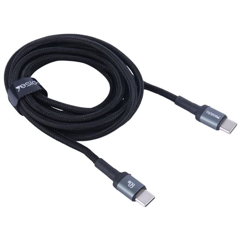 کابل تبدیل فست شارژ Yesido CA79 Type-C to Type-C 60W 2m