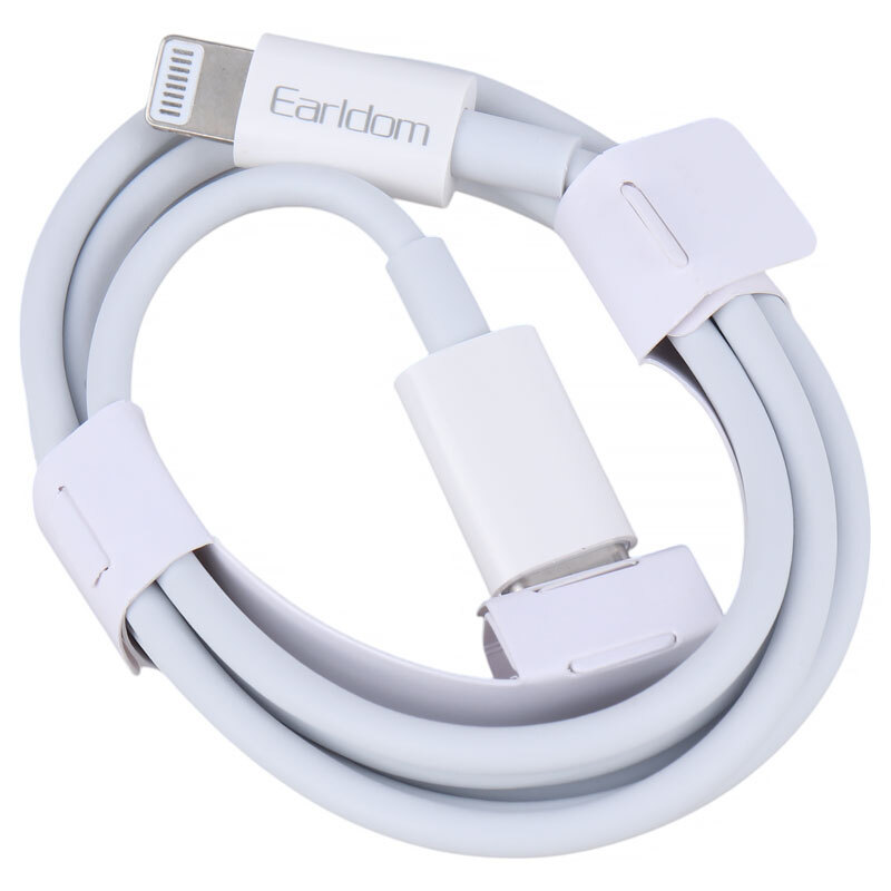 شارژر فندکی فست شارژ Earldom ES-CC40 PD 3A 30W + کابل آیفونی