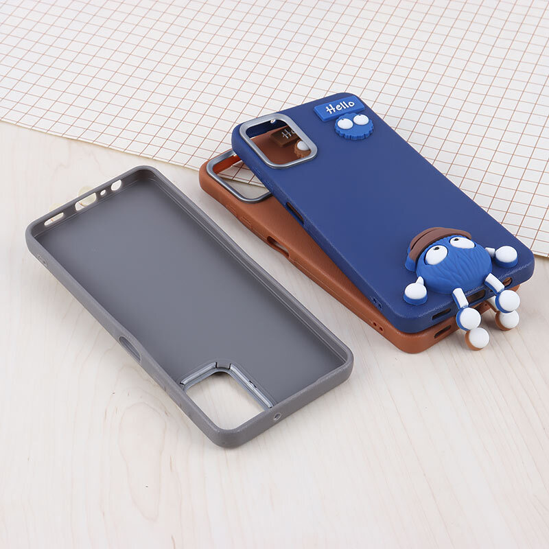 قاب چرمی ژله ای Leather سامسونگ Galaxy A06 طرح دار