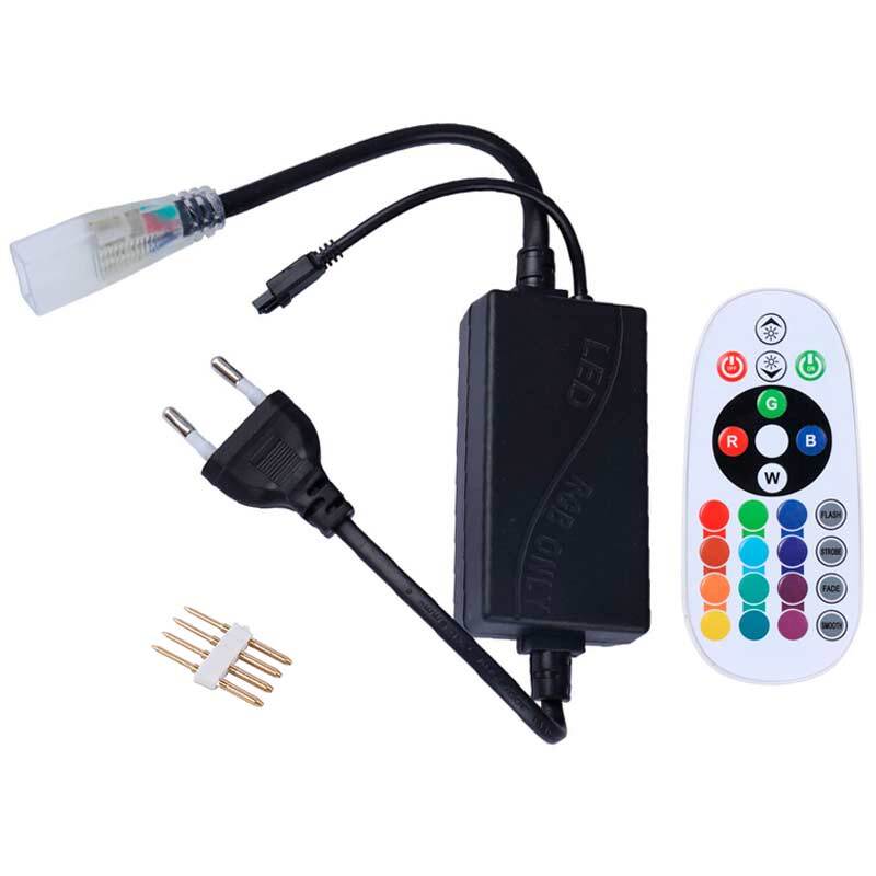 سوکت ریسه RGB طول 40 سانتی متری + ریموت کنترل