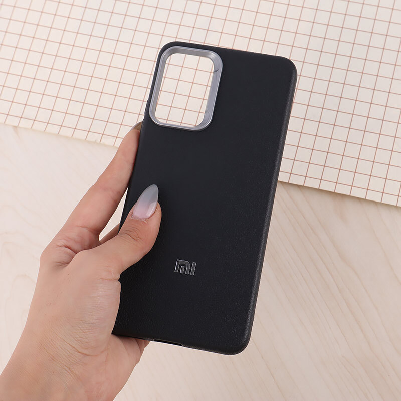قاب چرمی ژله ای Leather شیائومی Redmi Note 11 Pro / Note 11 Pro Plus 5G (India) لوگو متال
