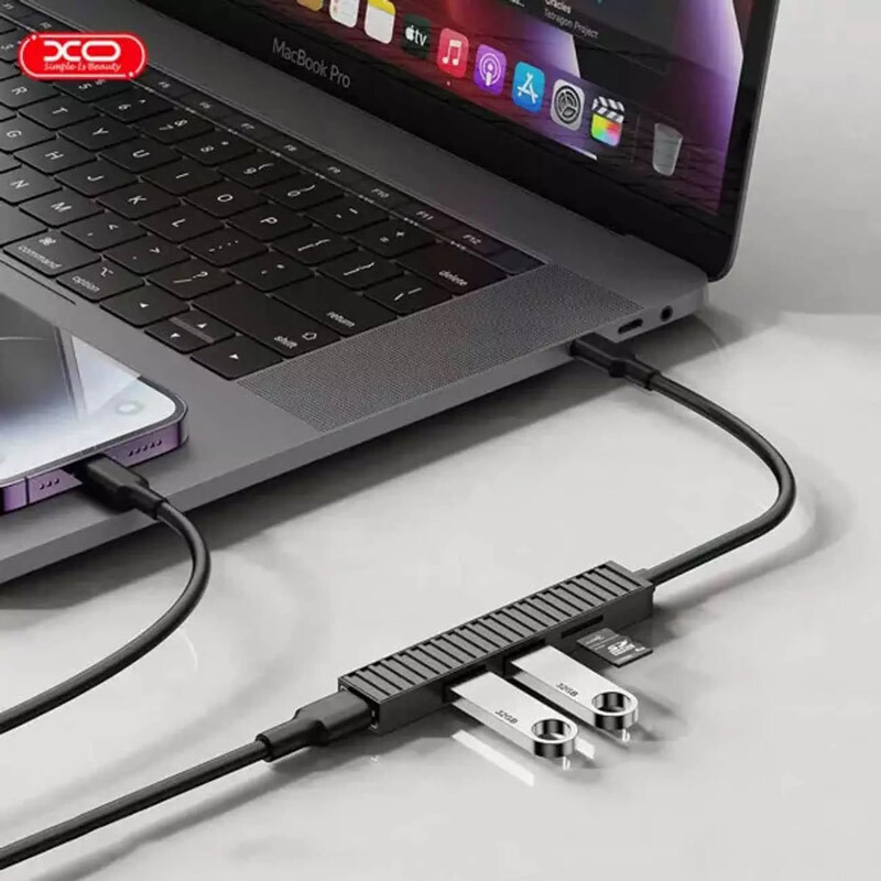 هاب 4 پورت Type-C ایکس او XO-HUB014B