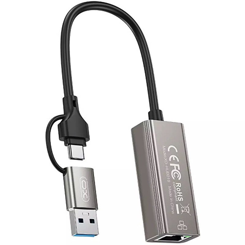 تبدیل Type-C /USB3.0 به LAN ایکس او XO-HUB018