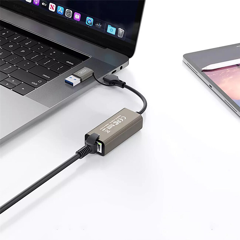 تبدیل Type-C /USB3.0 به LAN ایکس او XO-HUB018