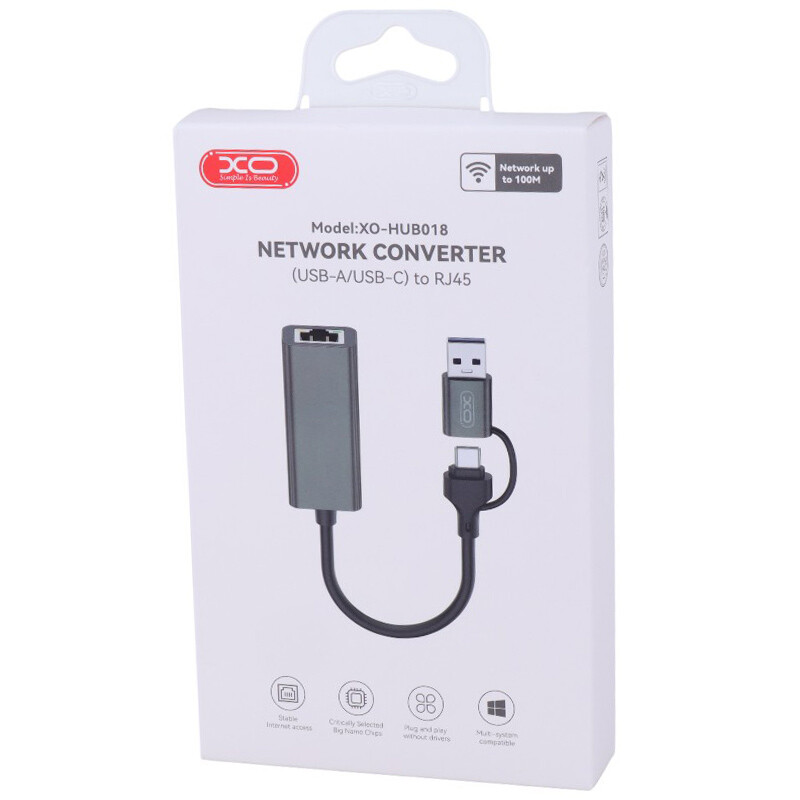 تبدیل Type-C /USB3.0 به LAN ایکس او XO-HUB018