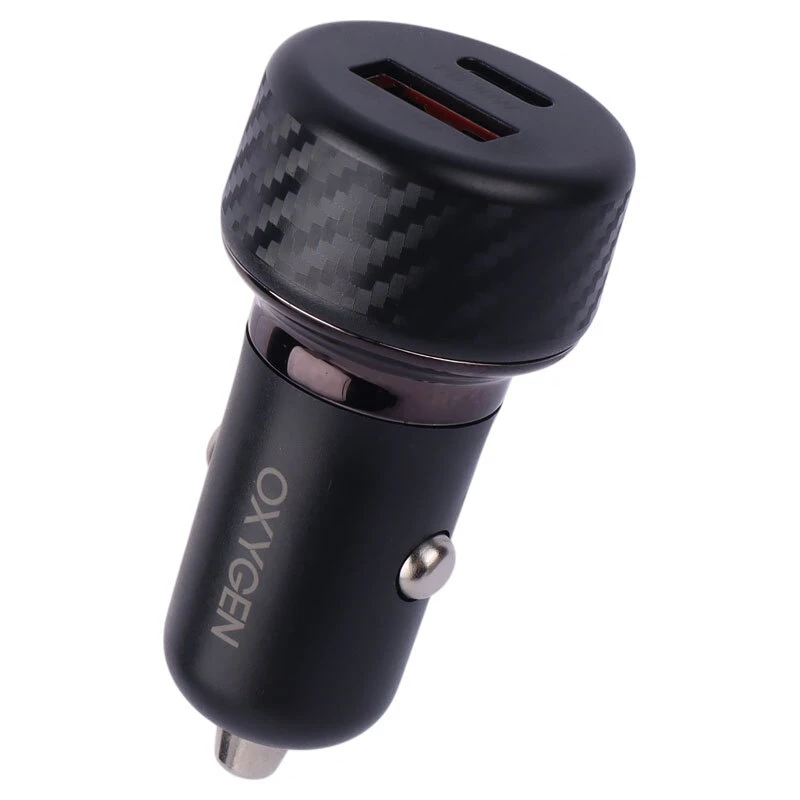 شارژر فندکی فست شارژ Oxygen AC-04 3A QC3.0 PD 30W