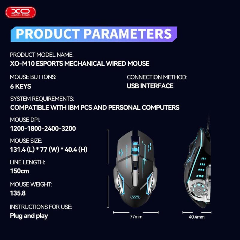 موس گیمینگ ایکس او XO-M10