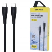 کابل تبدیل فست شارژ Awei CL-182C Type-C to Type-C 3A 60W 1m