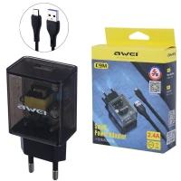 شارژر دیواری 12 وات اوی C9M 2.4A + کابل میکرو یو اس بی