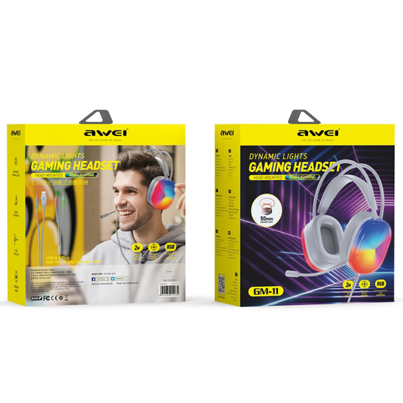 هدست گیمینگ سیم دار Awei GM-11