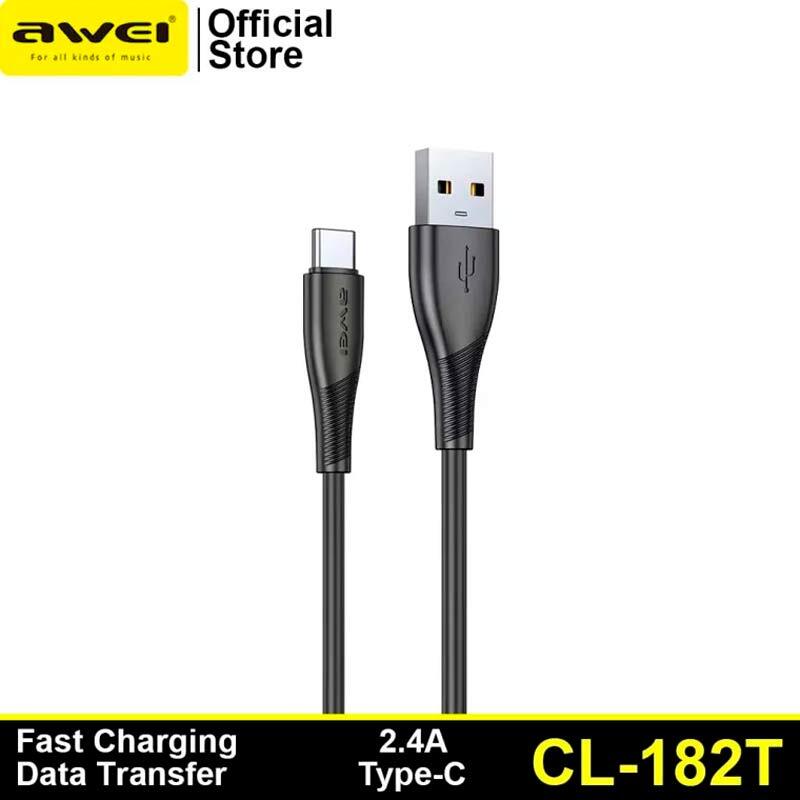 کابل تایپ سی فست شارژ Awei CL-182T 3A 1m
