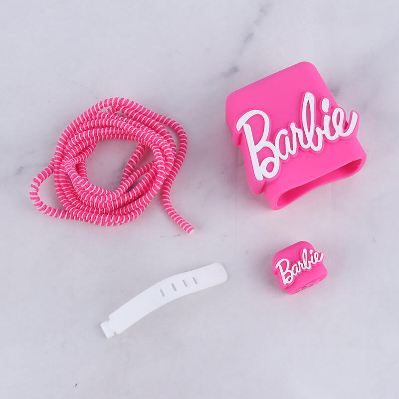 ست محافظ کابل و کلگی شارژر شیائومی 33 وات طرح Barbie