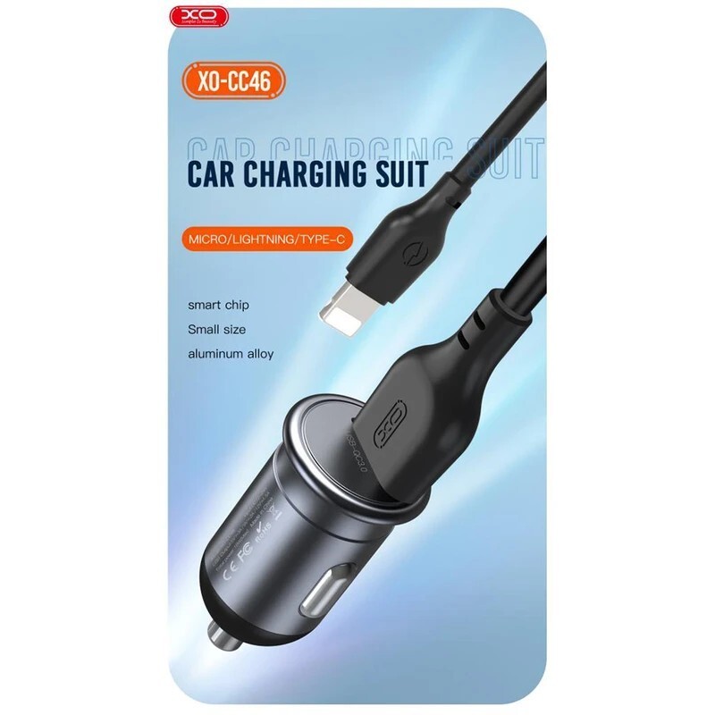 شارژر فندکی فست شارژ XO XO-CC46 3A QC3.0 PD 18W