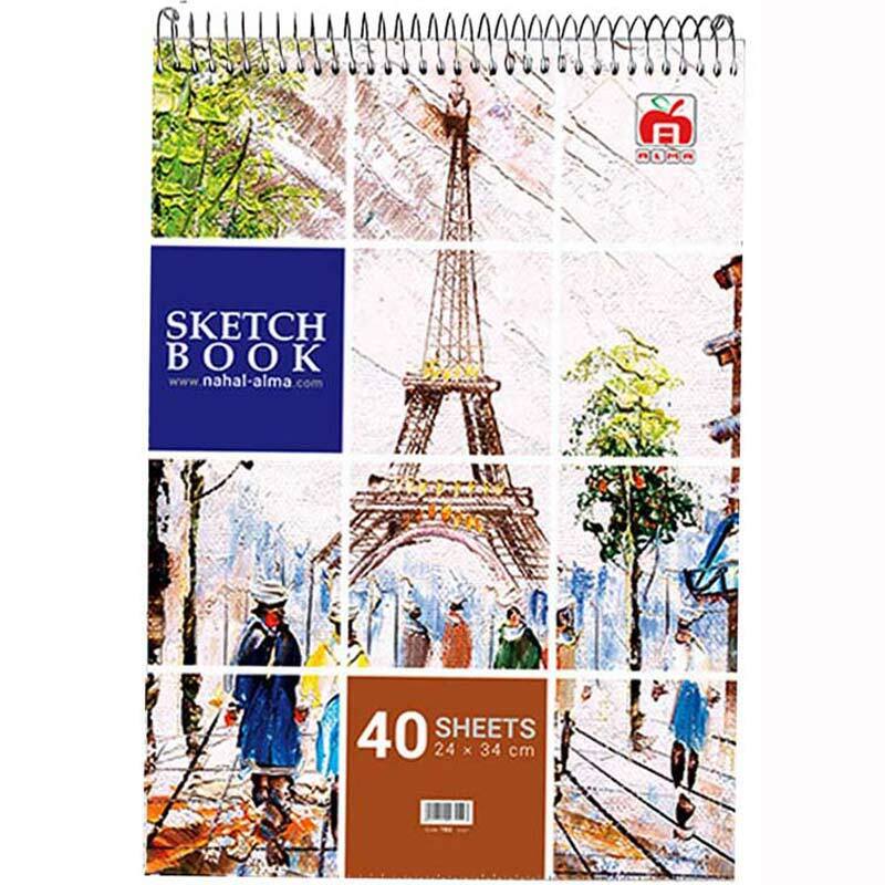 دفتر طراحی B4 سیمی 40 برگ نهال آلما کد 7455