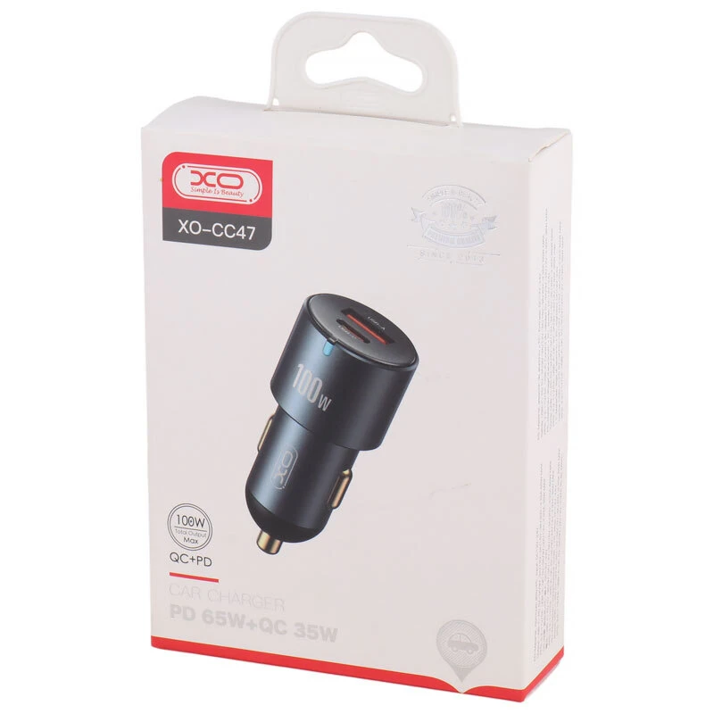 شارژر فندکی فست شارژ XO XO-CC47 3.25A QC PD 65W