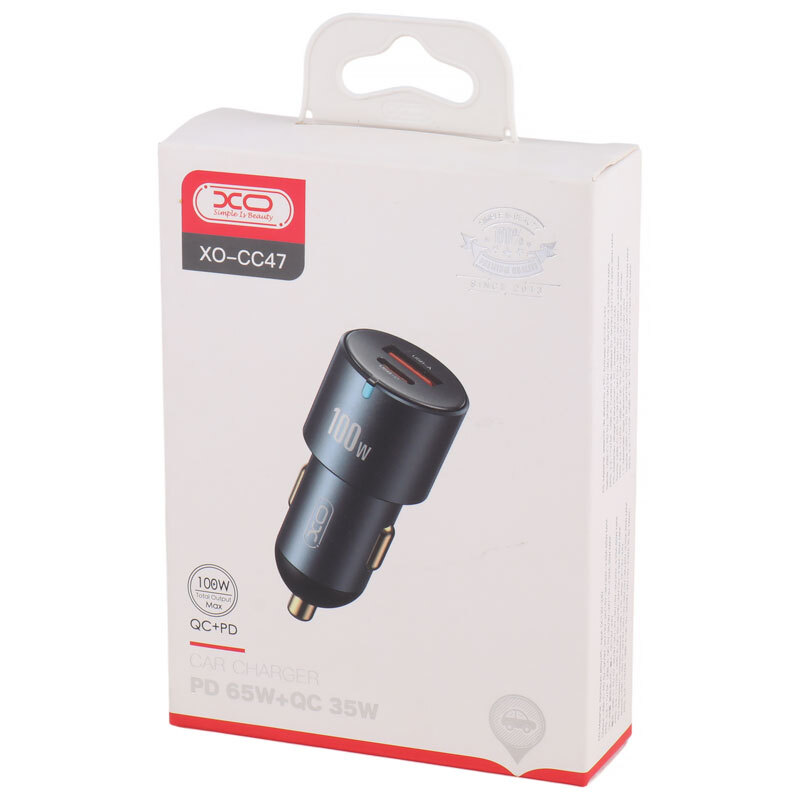 شارژر فندکی فست شارژ XO XO-CC47 3.25A QC PD 65W