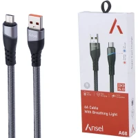 کابل میکرو یو اس بی فست شارژ Ansel A68 6A 1m
