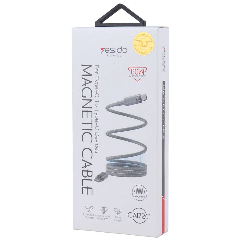 کابل تبدیل فست شارژ Yesido CA172C Type-C to Type-C 60W 1m