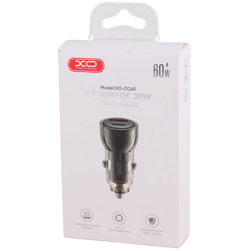 شارژر فندکی فست شارژ XO XO-CC60 3A QC3.0 PD 60W