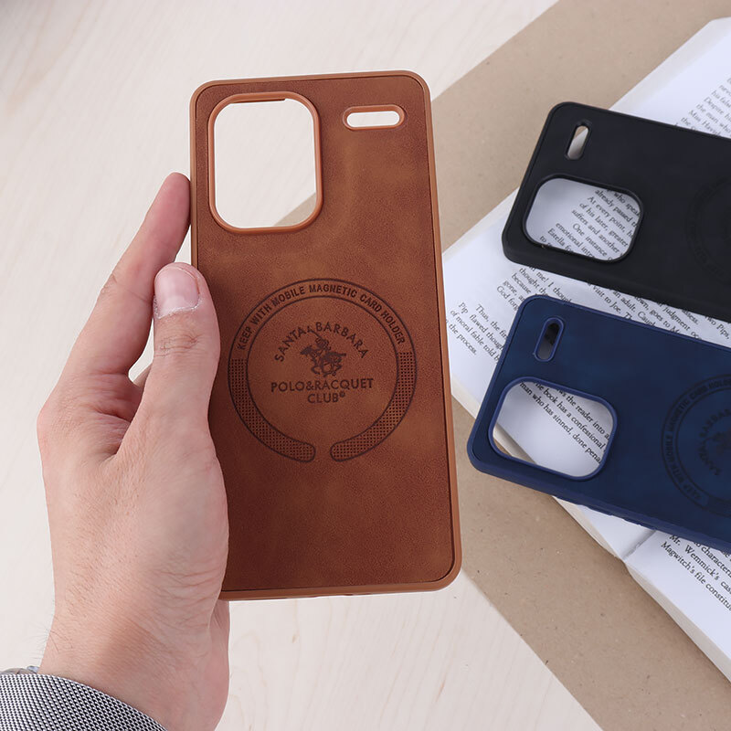 قاب چرمی Polo & Racquet Club شیائومی Redmi Note 13 Pro Plus طرح مگ سیف